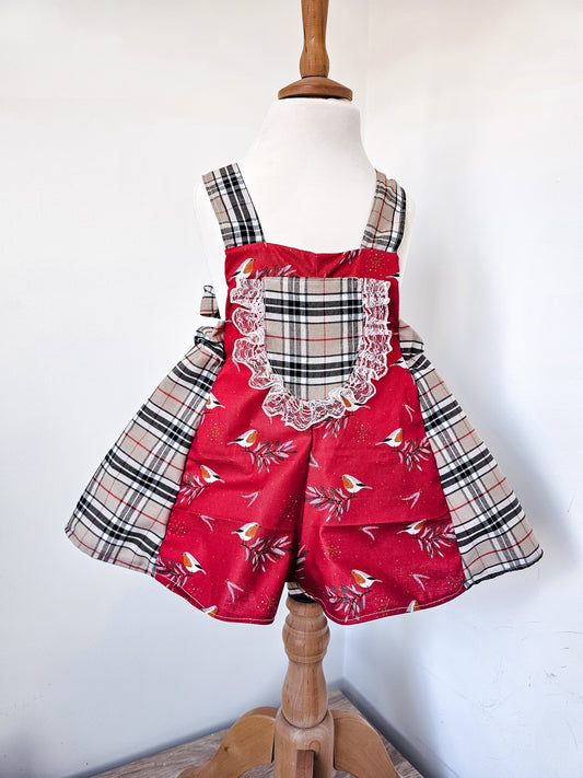 Brown Tartan Lola Playsuit