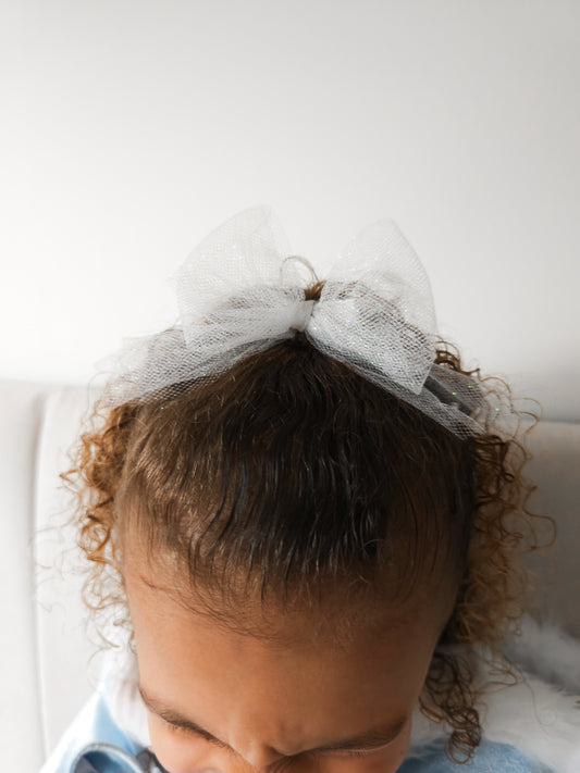 Glitter Tulle Bow