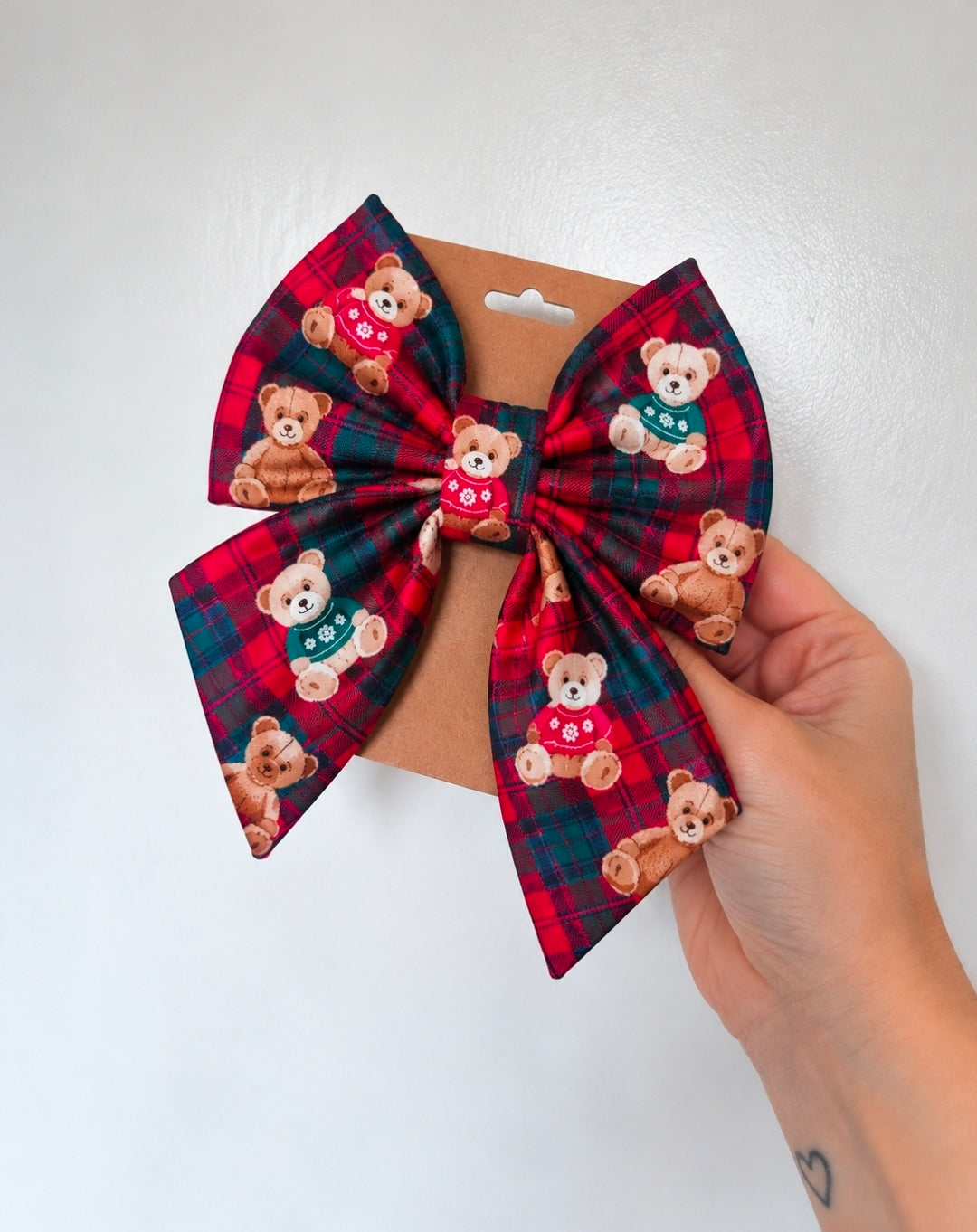 Festive Bear Sailor Bow